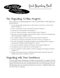 Degunking Your Personal Finances