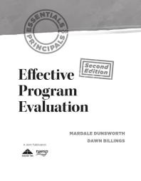 Effective Program Evaluation