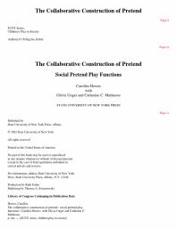 The Collaborative Construction of Pretend : Social Pretend Play Functions