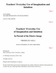 Teachers' Everyday Use of Imagination and Intuition : In Pursuit of the Elusive Image