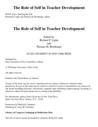 The Role of Self in Teacher Development