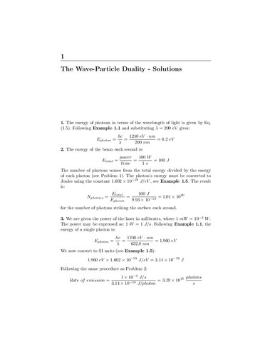Modern Physics with Modern Computational Methods, Third Edition Solution Manual