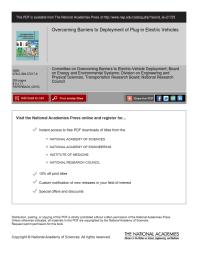 Overcoming Barriers to Deployment of Plug-In Electric Vehicles