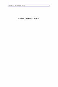 Heredity and Development