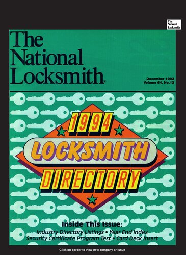 The National Locksmith: Volume 64, Number 12