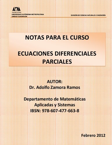 Notas para el Curso Ecuaciones Diferenciales Parciales