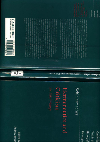 Hermeneutics and Criticism: And Other Writings