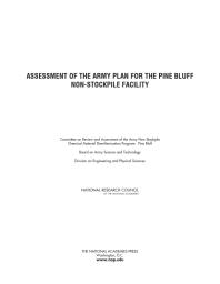 Assessment of the Army Plan for the Pine Bluff Non-Stockpile Facility