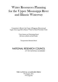 Water Resources Planning for the Upper Mississippi River and Illinois Waterway