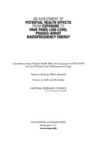 An Assessment of Potential Health Effects from Exposure to PAVE PAWS Low-Level Phased-Array Radiofrequency Energy