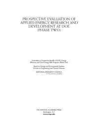 Prospective Evaluation of Applied Energy Research and Development at DOE (Phase Two)