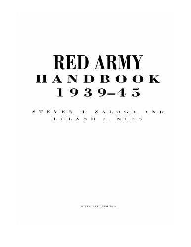 The Red Army Handbook 1939-1945