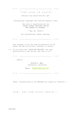 Van Gogh in Space: Infinity City