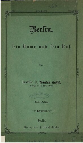 Berlin, sein Name und sein Ruf