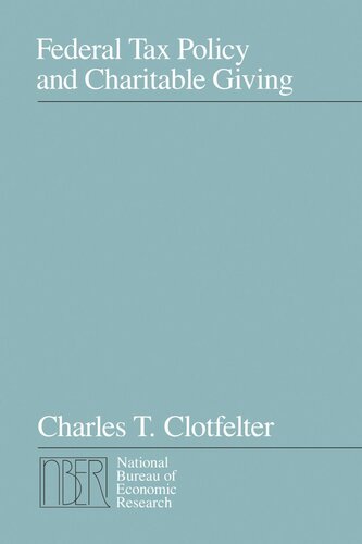 Federal Tax Policy and Charitable Giving