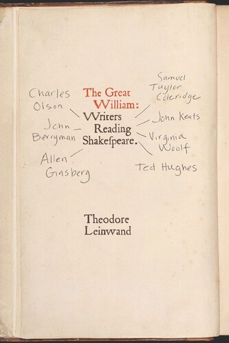 The Great William: Writers Reading Shakespeare