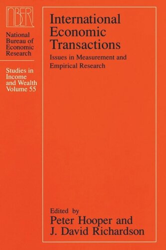 International Economic Transactions: Issues in Measurement and Empirical Research