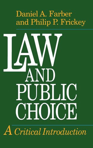 Law and Public Choice: A Critical Introduction