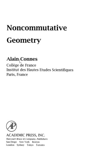 Noncommutative geometry