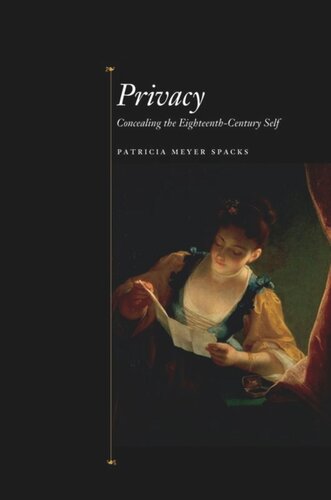 Privacy: Concealing the Eighteenth-Century Self