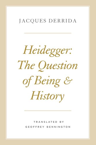 Heidegger: The Question of Being and History