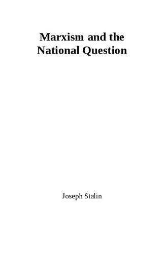 Marxism and the National Question