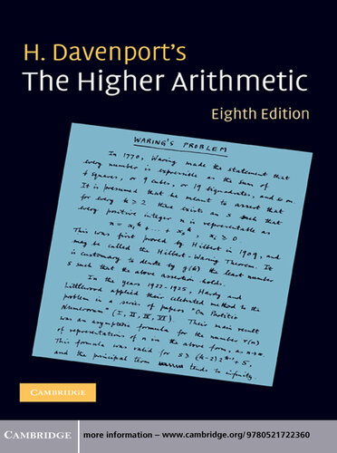 The Higher Arithmetic: An Introduction to the Theory of Numbers
