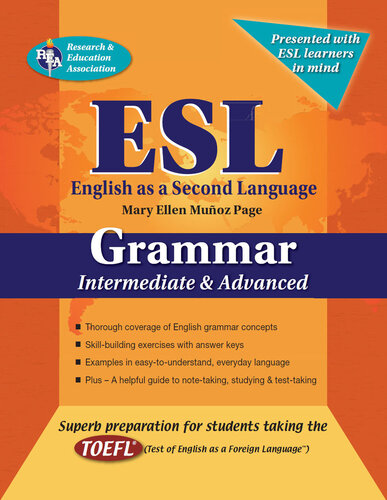 ESL Intermediate/Advanced Grammar (English as a Second Language Series)