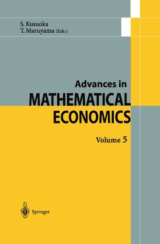 Advances in Mathematical Economics (Advances in Mathematical Economics, 5)