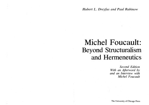 Michel Foucault: Beyond Structuralism and Hermeneutics