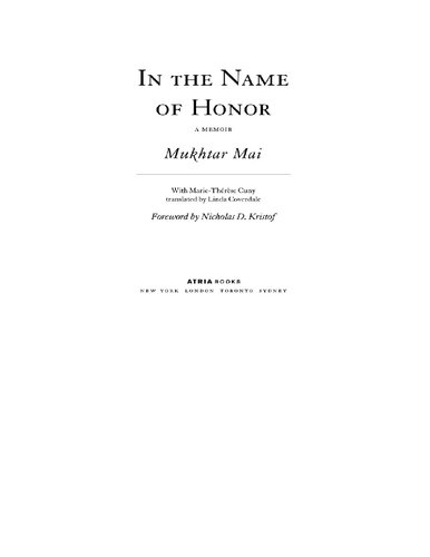 In the Name of Honor: A Memoir