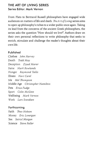 Death (Art of Living (McGill-Queen))