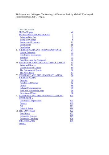 Kierkegaard and Heidegger: The ontology of existence