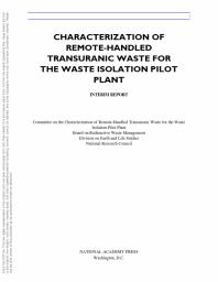 Characterization of Remote-Handled Transuranic Waste for the Waste Isolation Pilot Plant : Interim Report
