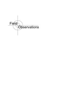 Field Observations : Stories