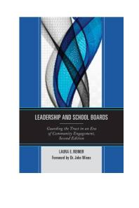 Leadership and School Boards : Guarding the Trust in an Era of Community Engagement