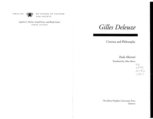 Gilles Deleuze: Cinema and Philosophy