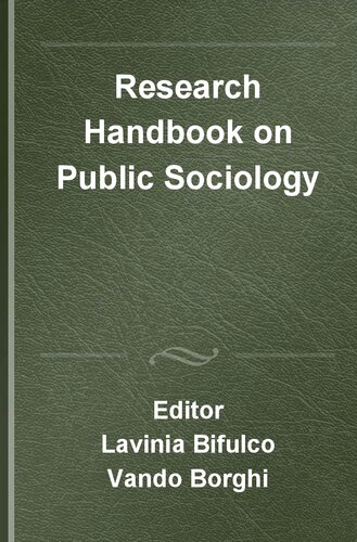 Research Handbook on Public Sociology (Research Handbooks in Sociology series)