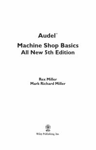 Audel Machine Shop Basics