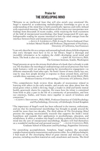 The Developing Mind - How Relationships and the Brain Interact to Shape Who We Are