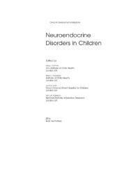Neuroendocrine Disorders in Children