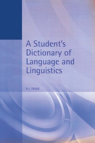 A Student's Dictionary of Language and Linguistics (Arnold Student Reference)