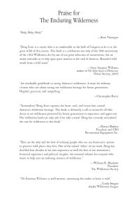 The Enduring Wilderness : Protecting Our Natural Heritage through the Wilderness Act