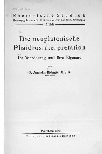 Die neuplatonische Phaidonsinterpretation