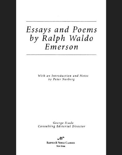 Essays & Poems by Ralph Waldo Emerson