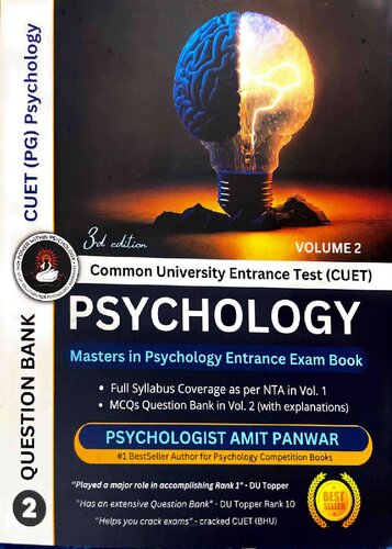 Psychology - Masters in Psychology Entrance Examination Book