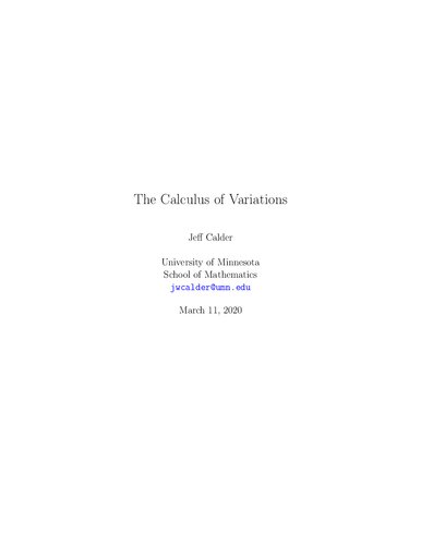 The Calculus of Variations