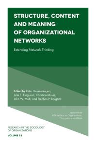 Structure, Content and Meaning of Organizational Networks : Extending Network Thinking