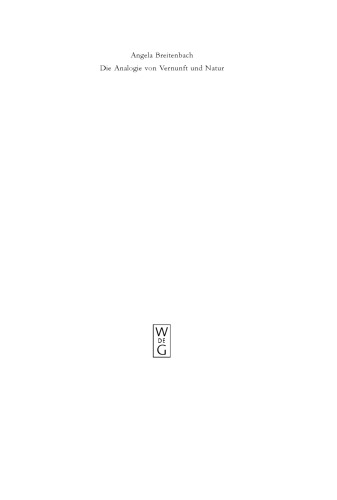 Die Analogie von Vernunft und Natur