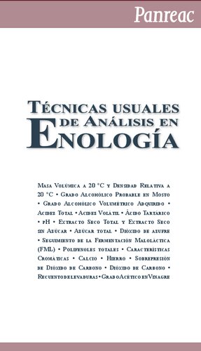 Técnicas usuales de análisis en enología